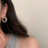 Silver Color Round Twisted Bead Hoop Earrings for Women Jewelry Light Accessories - Image 3