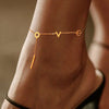 Love Letter Symbol Pendant for Women's Minimalist Style Stainless Steel Plated Golden Sexy Jewelry Gift Ankle - Image 1