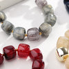 Retro Acrylic Big Square Beaded Choker Necklace for Women Statement Handmade Resin Geometric Chain Collar Jewelry Gift - Image 5