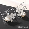 Luxuriant Flowers Earrings with Imitation Pearl Earrings for Women Wedding Party Temperament Female Jewelry - Image 6