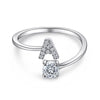 Silver Initial Rings for Women Girls, Adjustable Initial Rings Cubic Zirconia Stackable Alphabet Letter Rings Gift - Image 7