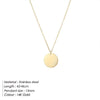 Minimalist Round Pendant Necklace for Women Stainless Steel Clavicle Necklace Long Chain Jewelry Statement Girl Gift - Image 18