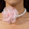 Three-Layer Pearl Collar Choker Necklace with Heart Pendant - Image 11