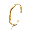 Floral Cuff Bracelet in Stainless Steel with Gold-Tone Finish - Image 38