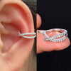 Adjustable Ear Cuff No Piercing with Cubic Zirconia Butterfly and Flower Designs - Image 9