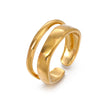 Stainless Steel Rings Double-Deck Punk Vintage Adjustable Open Rings for Women Men Jewelry Weddings Gift - Image 6