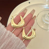 Zinc Alloy Drop Hoop Earrings in Gold-Tone and Silver-Tone Styles - Image 11