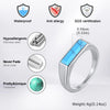 Stone Signet Ring for Men, Gold Silver Plated Stainless Steel Finger Band for Dad Boyfriend Valentine's Day Gifts - Image 5