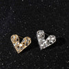 Fanshin Korean Style Heart Brooch Shiny Rectangular Rhinestone Pin Elegant Alloy Hollow Heart Breastpin Men - Image 5