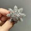 Sparkle Double-decker Micro-inlaid Zircon Snowflake Brooch Evening Dress Corsage Decoration Accessories Pins - Image 5