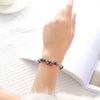 JD Stone Silver Color Shiny Obsidian Bow Strand Bracelet Women Sweet Bangles Yoga Couple Gift - Image 6