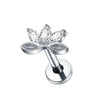 Cubic Zirconia Labret Stud 16G Internally Threaded for Lip Tragus and Helix - Image 37