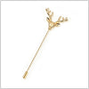 Simple Clothes Decorative Accessory Maple Ginkgo Leaf Feather Deer Eagle Rabbit Bee Lotus Flower Badge Long Brooch Pins Ornament - Image 28
