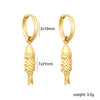 Cubic Chunky Heart Charms Dangling Earrings for Woman/Girls Stainless Steel Gold Plated Smooth Mental Drop Earring - Image 23