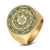 The Seal of the True God The Sigil of Ameth Sigillium Dei Emeth Ring Amulet Talisman Laser Marking Stainless Steel Rings - Image 1