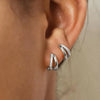 gold zircon ring earrings for women, bohemian retro geometric shape, copper ear clip, jewelry gift - Image 4