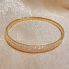 Cubic Zirconia Gemstones Minimalist Cuff Bangles Bracelets - Image 7