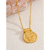 Exclusive 12 Constellation Pendant Necklace Stainless Steel Hammered Vintage Golden Plated Jewelry - Image 10