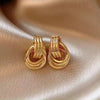 Gold SIlver Color Knot Hoop Earring For Women Shiny Plating Earring Stud Cute Daily Wear Jewelry Gift - Image 8