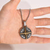 North Star Men Necklace,Stainless Steel Compass Pendant,Mens Jewelry, Coin Form Handmade Necklace - Image 8