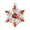 1 Piece Brass Christmas Charms Snowflake Clear Cubic Zirconia Multicolor Rhinestone Pendants For Necklace Making 20.5mm x 16mm - Image 12