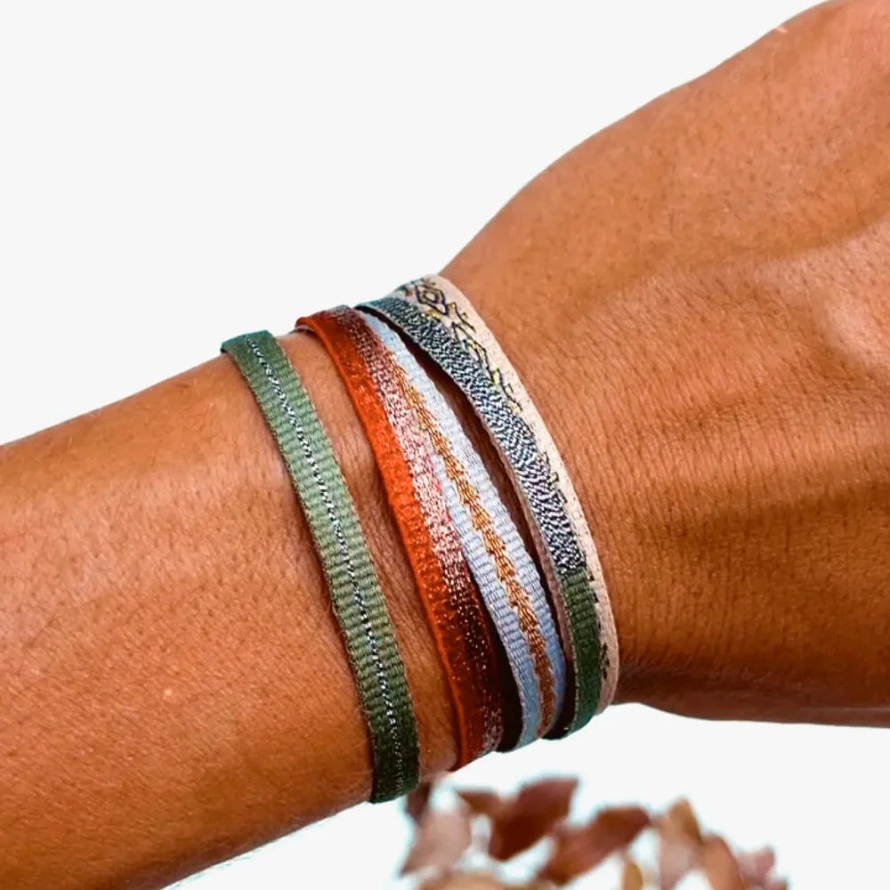 Herlook Vintage Colombia Slim Bracelet for Women Men Handwoven Braided Wristband Bracelets Hippie Boho Jewelry - Image 1
