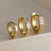 3PCS Stainless Steel Round Circle Hoop Earrings Set for Women Simple Huggies Zircon Twists Earring Cartilage Piercing Jewelry - Image 8