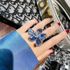 Crystal Flower Big Open Ring for Women Party Summer Holiday Statement Jewelry - Image 6
