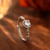 Silver Shiny Square Zircon Chain Adjustable Ring for Women Wedding Jewelry Accessories - Image 3