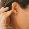 Stainless Steel Birthstone Earrings Pierced Gold Push-Pull Earrings Simple Ladies Holiday Party Gifts - Image 2