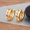 Korea Waterdrop/Round Shape Irregular Geometric Earrings For Female Inlaid Colorful Zircon Ear Jewelry Accessories - Image 8