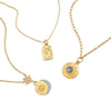 Gold Pvd Plated Stainless Steel Necklace For Women Star Sun Moon Zircon Pendant Necklace Jewelry - Image 1