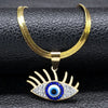 Vintage Crystal Evil Demon Eye Choker Necklaces for Women Stainless Steel Gold Plated Necklaces Jewelry Collares - Image 13