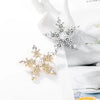 Christmas shiny crystal brooch hollow snowflake star walking stick pin men and women accessories holiday gift - Image 6