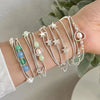 Charm Two Tone Metal Tube Beads Bracelet Multilayer Silver Color Snake Chain Bangles Bracelets Men Female Jewelry Gifts - Image 3