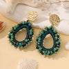 Colorful Water Drop Shape Drop Earrings For Women Beads Handmade Threading Crystal Big Long Earrings Jewelry Gift - Image 12