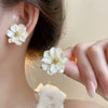 Elegant Baroque Imitation Pearl White Flower Drop Earrings for Women Dainty Dangle Earrings Banquet Party Jewelry Gift - Image 12
