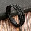 Multi Layer Braided Rope Bracelets for Men,Classic Handmade PU Leather Wristband with Magnetic Buckle, Punk Jewelry Gift - Image 13