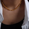 Jewelry Set 316L Stainless Steel Gold Color Geometric Chain Necklace Bracelets For Women Girl - Image 10