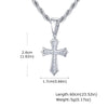 Hip Hop Cross Necklace for Men Women,50/55/60cm Stainless Steel Chic Cross Pendant,Christian Classic Jewelry Gifts - Image 7