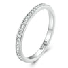 Silver Simple White Opal Black Onyx Band Rings For Women, Everyday Wear Full Stone Rings Party Gift for Her - Image 8