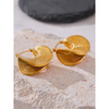 Stylish Unique Stainless Steel Geometric Statement Earrings Creative Metal Gold Color Temperament Jewelry Women - Image 5