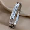 Oval Geometric Charm Stainless Steel Bangles Bracelets for Women Unique Design Hollow Gold Color Wrist Jewelry - Image 7
