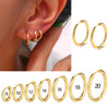 1 Pair Stainless Steel Round Hoop Earrings For Women 2.5mm Thick Hip-hop Street Pop Ear Buckle Classic Huggie Daily Jewelry - Image 1