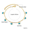 Blue Stone Anklets for Women Bracelet on Leg Stainless Steel Women's Chain Anklets Wedding Party Jewelry - Image 14