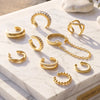 9 Pcs Simple Zircon Ear Cuffs Non-Piercing for Women Dainty Gold Color Clip On Cartilage Earrings Hoop Cuffs Fake Earing Jewelry - Image 3