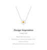 MODIAN 925 Sterling Silver White Enamel Flower Pendant Necklace Charm Daisy Neck Link Chain For Women Hypoallergenic Jewelry
