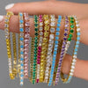 Colorful Cubic Zirconia Tennis Bracelet in Multiple Stone Colors - Image 3