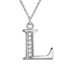 26 Letter Silver Necklace Pendant For Women Clavicle Chain Wedding Jewelry Party Gift - Image 24