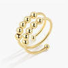 Rose Flower Rotating Ring For Women Spinner Fidgets Heart Charm Adjustable Open Rings Star Moon - Image 31